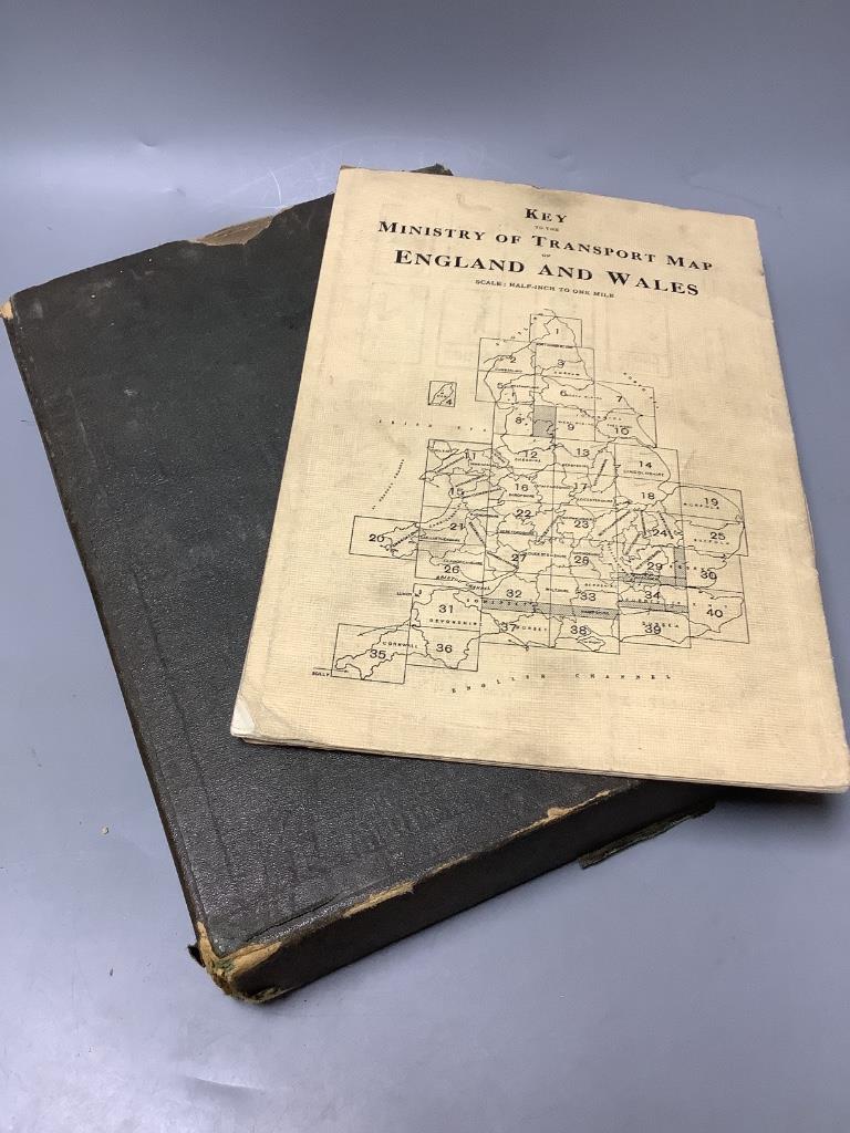 A set of Ministry of Transport maps of England, 1919